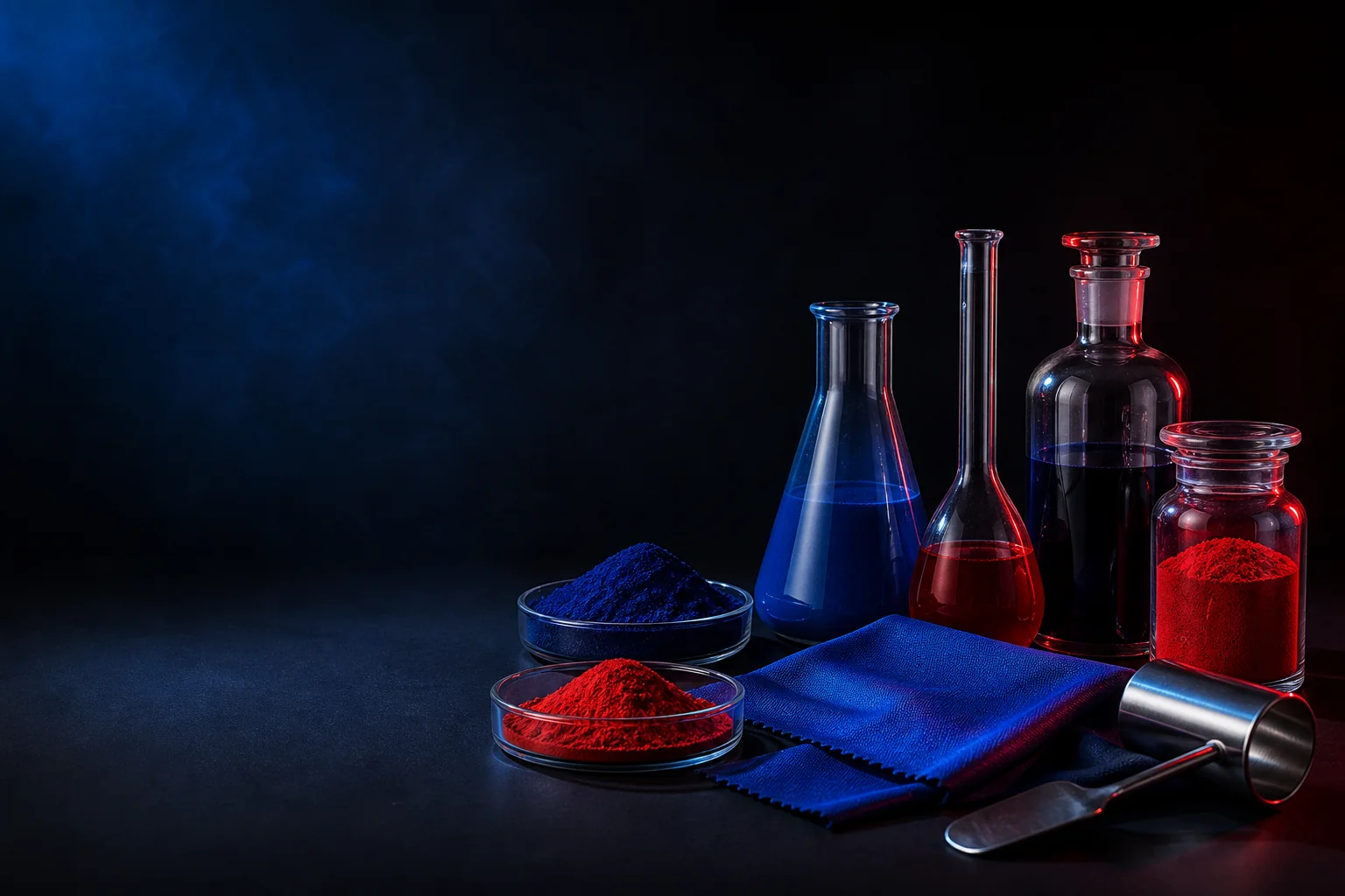 Textile colourants and technical laboratory samples in the INI visual system
